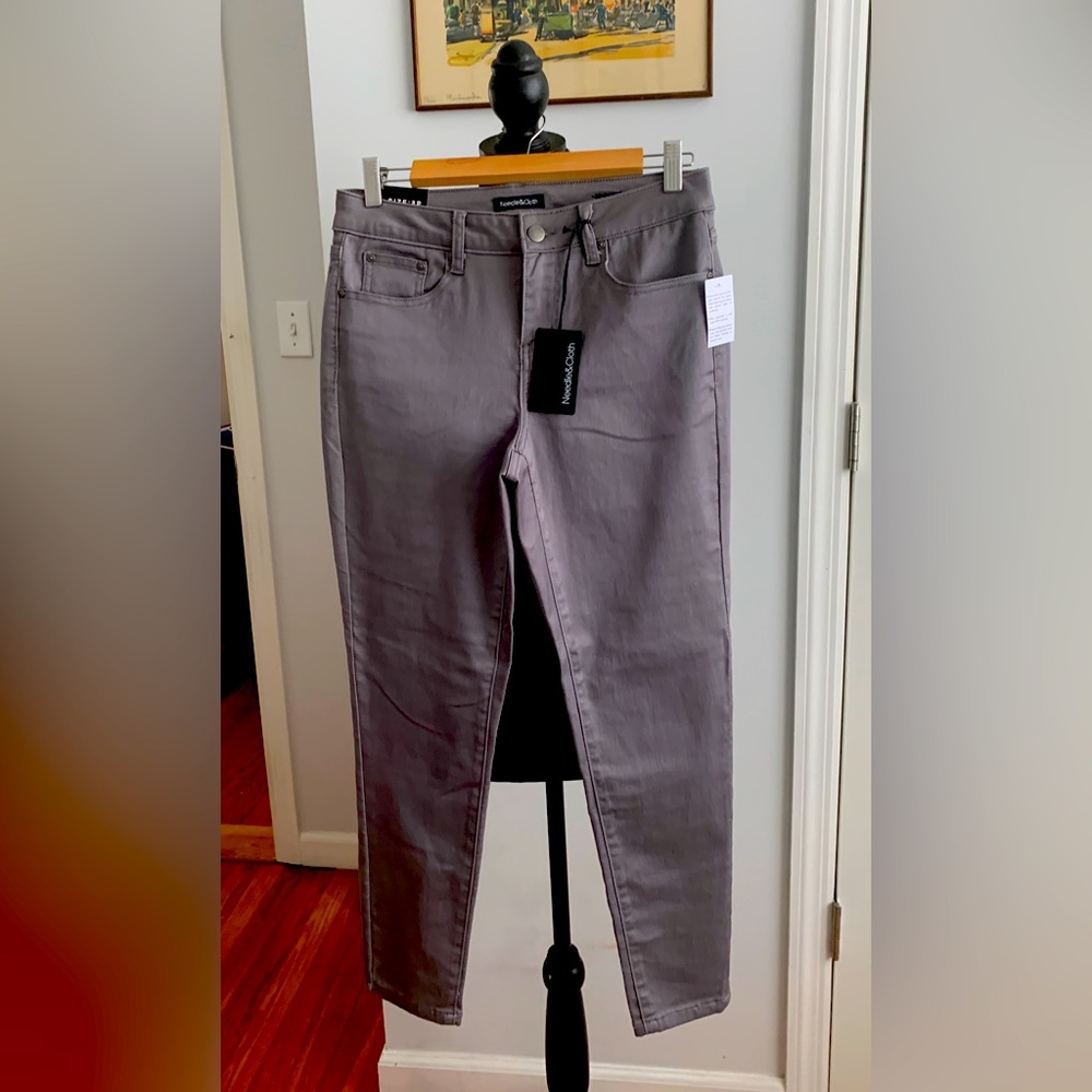 New w/Tags, Gray Pants, Needle & Cloth, skinny ankle, soft stretch fabric, 8P